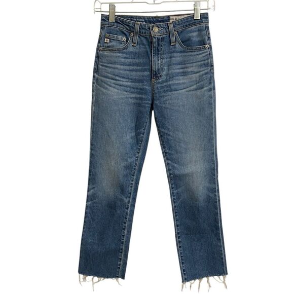 AG Adriano Goldschmied Isabelle Straight Leg Jeans Size 23 High Rise Cropped - Picture 3 of 16